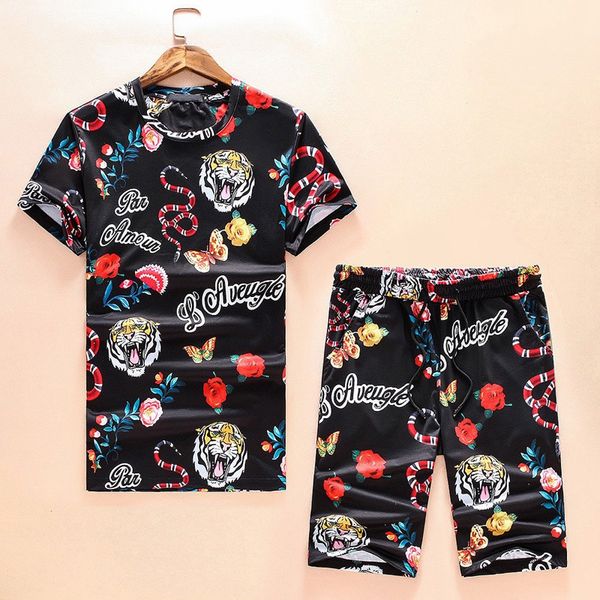 

The late t men de igner track uit tiger nake print weat uit black large ize whole ale hort track uit