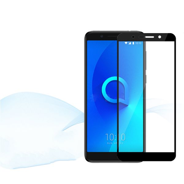 

изогнутый край полное покрытие закаленное стекло взрывозащищенный для alcatel 3v 2019 opp пакет черный цвет 100шт по крайней мере