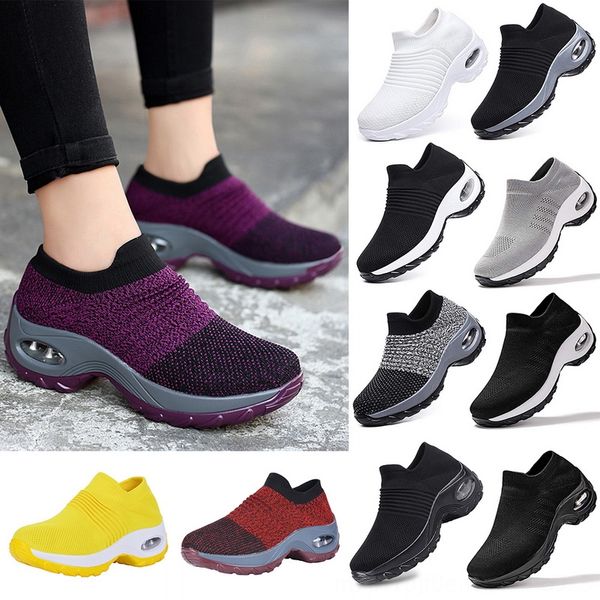 

women casual 2019 fashion breathable walking mesh casual lace up flat shoes women sneakers female black white color shoes