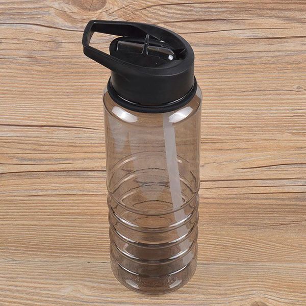 Flip Соломенные напитки Спортивная гидратация Бутылка для воды Велоспорт Пешие прогулки BPA Бесплатный черный