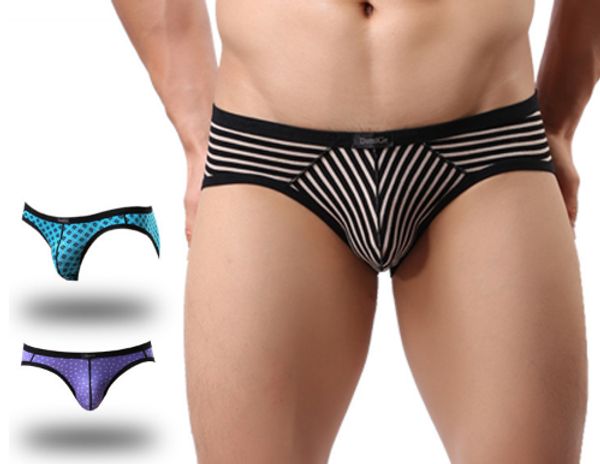 

Domige Brand Super Men Underwear 1 Pcs Sexy Men Briefs Cotton Mens Slip Cueca Male Panties Stripe Underpants Briefs Gay