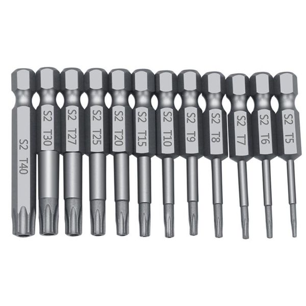 

practical durable hardware electric drill magnetic rustproof screwdriver bit set portable hex torx s2 steel tool accessory home