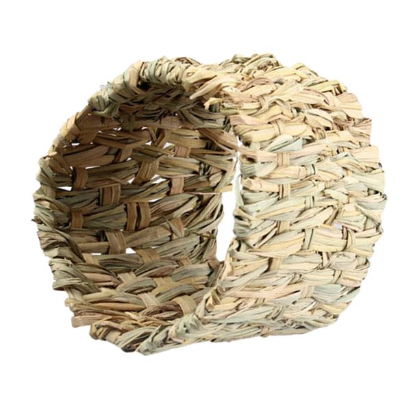 

grass small pet animal cage run tunnel edible toy for hamster rabbit 17x21cm