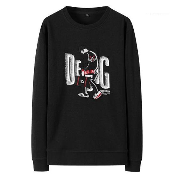 

круглый вырез пуловер толстовки мода мужчины толстовки хип-хоп мужские дизайнерские толстовки вышивка повседневная сплошной цвет свободные с, Black