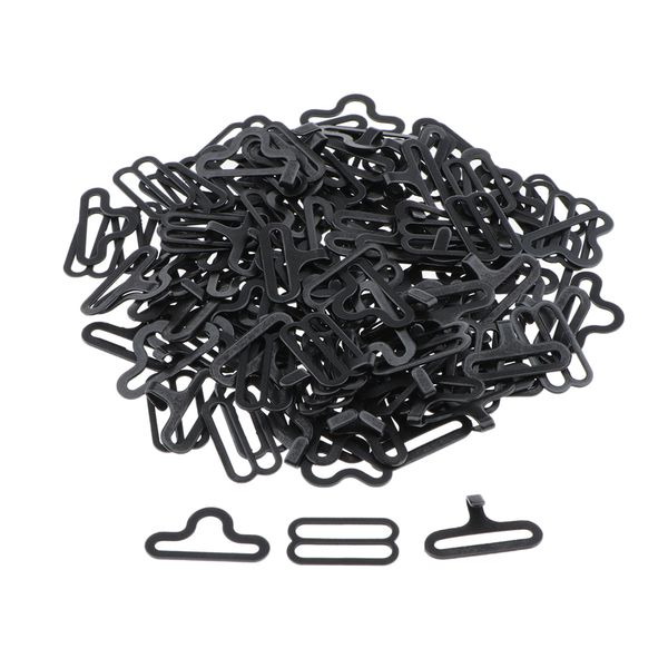 

50 sets copper adjustable bow tie hardware clip for necktie strap, Black