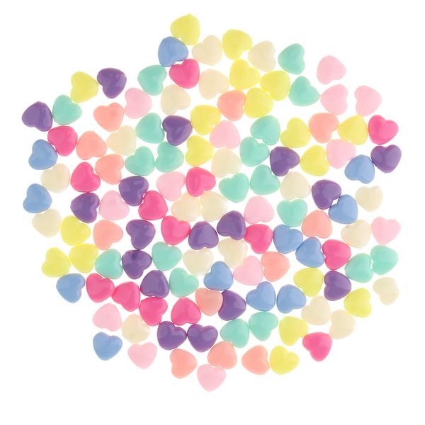 

acrylic heart loose beads string material for kids jewelry