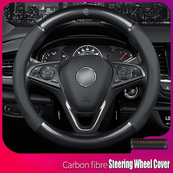 

universal 15inch size m carbon fiber leather car steering wheel cover for buick
