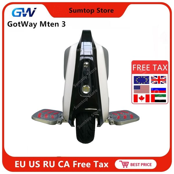 

2020 gotway mten 3 10" self balancing electric scooter 800w motor 84v 425wh / 512wh battery unicycle skateboard hoverboard