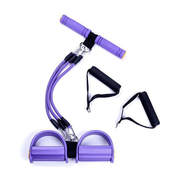 

resistance bands with footrest and handle set for weight loss fitness random color h7jp