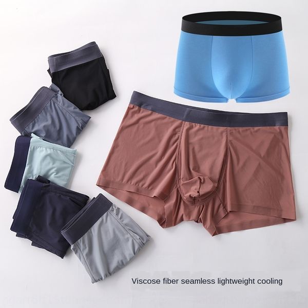 

stt8w underwear men's boxer underwear and shorts pants ice silk antibacterial men's four-corner shorts large size youth breathable, Black;white