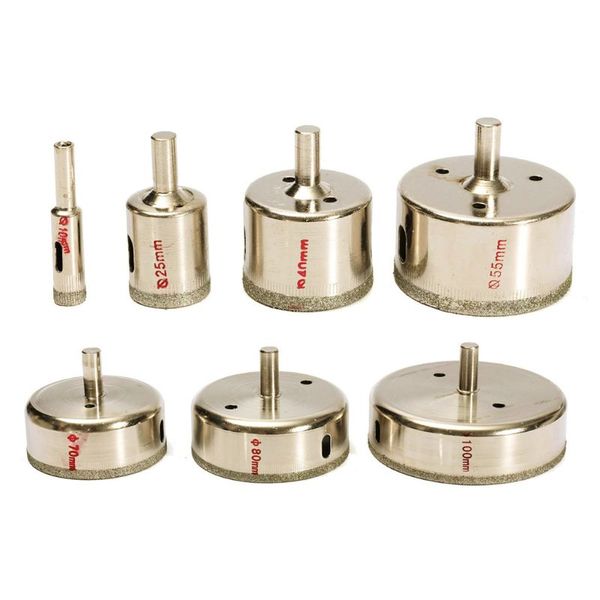 

7pcs/set diamond coated hole saw tile ceramic glass marble granite core drill
