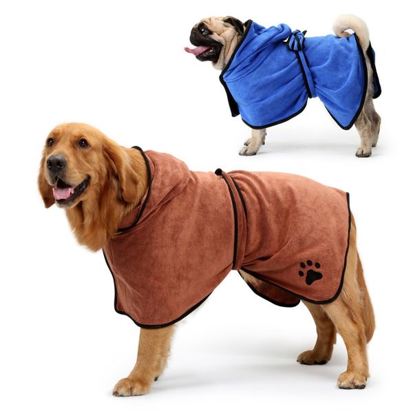 

dog bathrobe xs-xl pet dog towel for small large 400g ultra-absorbed pet dry towel