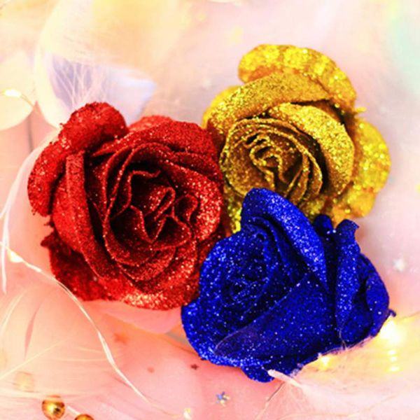 

beautiful soap flower simulation rose flowers with light for wedding anniversary gifts 2020