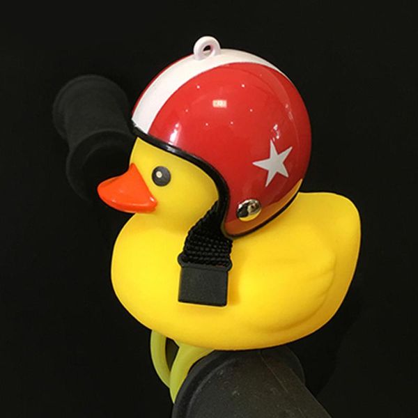 

duck форма мультфильм съемные силиконовые аксессуары с белл велосипедов головной свет езда дорожный велосипед дети игрушки велоспорт открыты