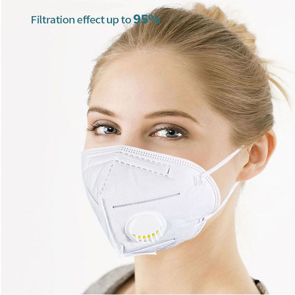 

pm2.5 face mask half anti dust pollution breathing activated carbon dustproof mask filter sport cycling single breathing valve kn95