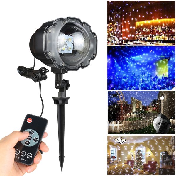 

рождественский мини-снегопад проектор ip65 движущийся снег открытый сад свет лазерный проектор лампа снежинка лазерный луч для рождественско