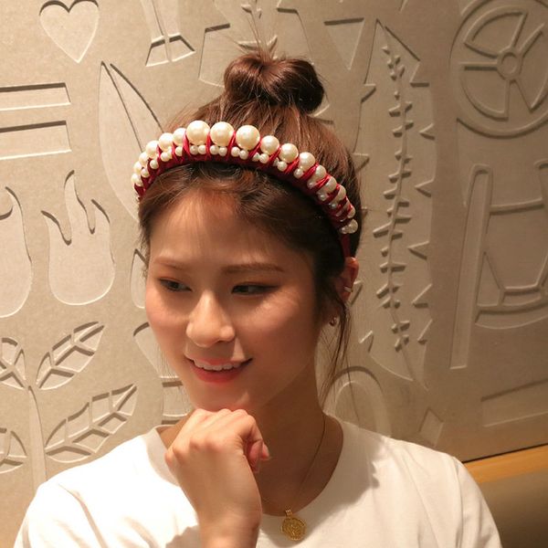 

hair style with headbands pearl lady temperament hairband hair band for women alice band cerchietto aliceband snrtz, Black;brown