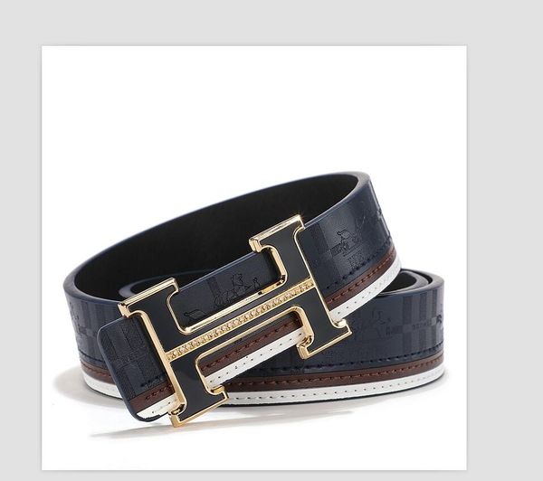 

2020 мужчин hh роскошь пряжки ремня ремень сверху модельером пояса мужчин пояса оптовой свободной перевозкы груза, Black;brown