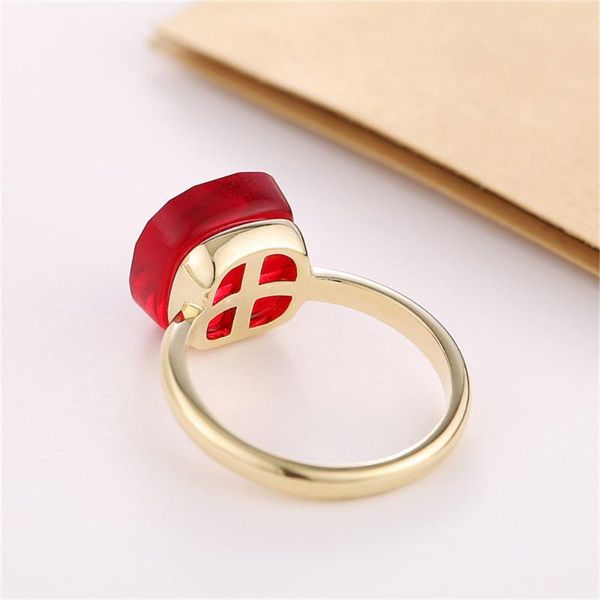 

new fashion noble jewelry european and american selling crystal gem ring ladies jewelry factory, Golden;silver