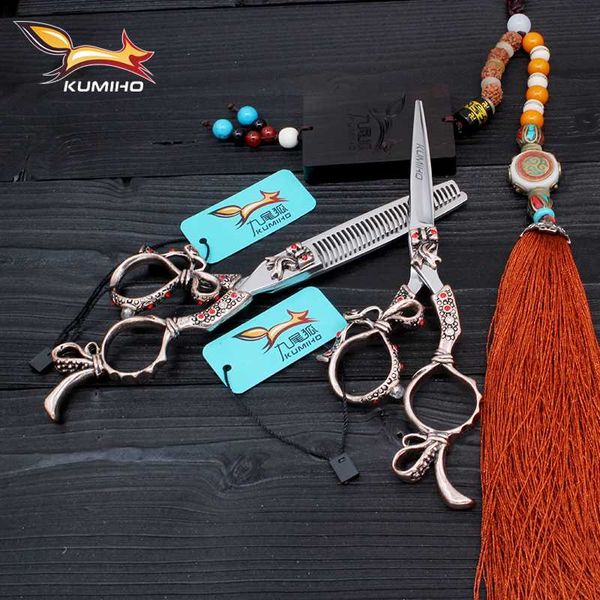 

kumiho hair scissors 6 inch hairdressing scissors kit beauty salon made of japan 440c stainless steel