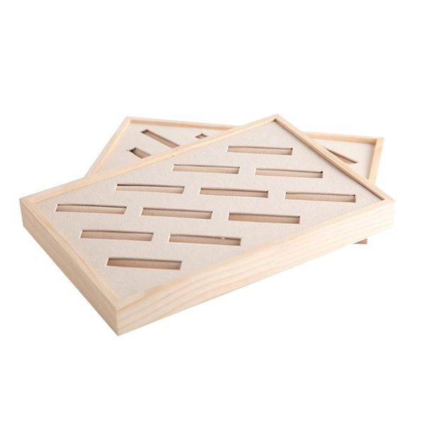 

jewelry display tray 12-hole bracelet organizer storage box showcase bracelet packaging for jewelry shop display, Pink;blue