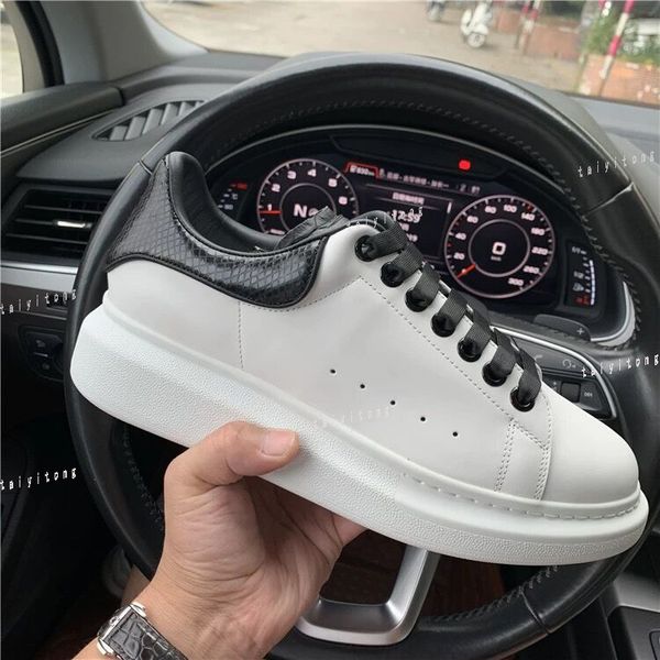 

new luxury designer shoes leather platform sneakers womens mens flat casual shoes leisure dress shoes daily sneaker eur36-45 with box, Black