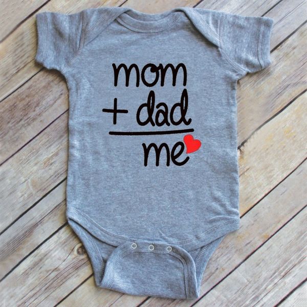 

2020 newborn baby boys girls jumpsuits mom plus dad equal me funny cute toddler bodysuits outfits, Blue