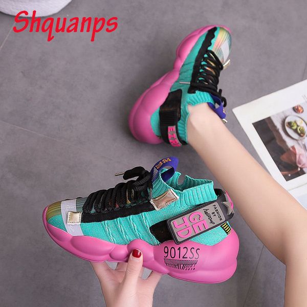 

shoes woman breathable platform trainers casual shoes new zapatillas mujer scarpe donna basket femme sneakers women, Black