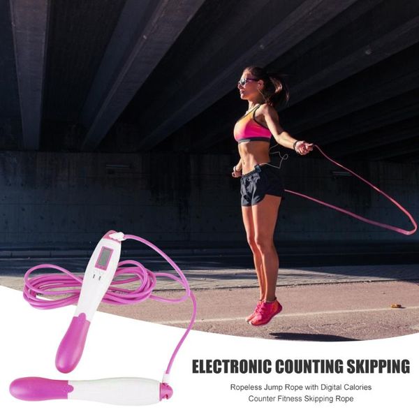 

professional sponge jump rope with electronic counter 2.8m adjustable fast speed counting skipping rope wire workout equipments