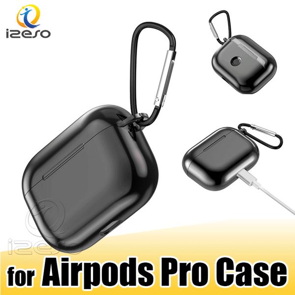 Acessórios para fone de ouvido Capa protetora para Airpods Pro 3 Caso Eletrô Anti Perdeu Luxo Design Casos de fone de ouvido com keychain izeso