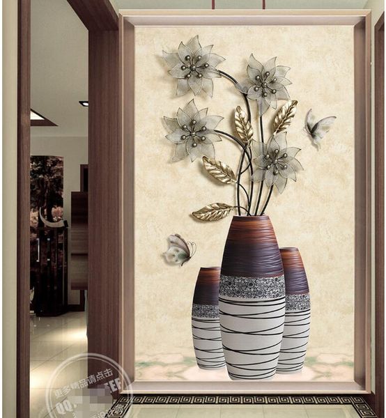 

wdbh 3d wallpaper custom p jewelry flower blooming rich vase porch background home decor 3d wall muals wallpaper for walls 3 d