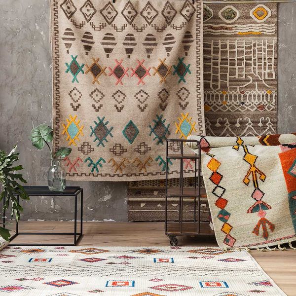 

manual weave three-dimensional decorative pattern wool carpet posimi second morocco modern the edge of the blanketgc193kilyg40