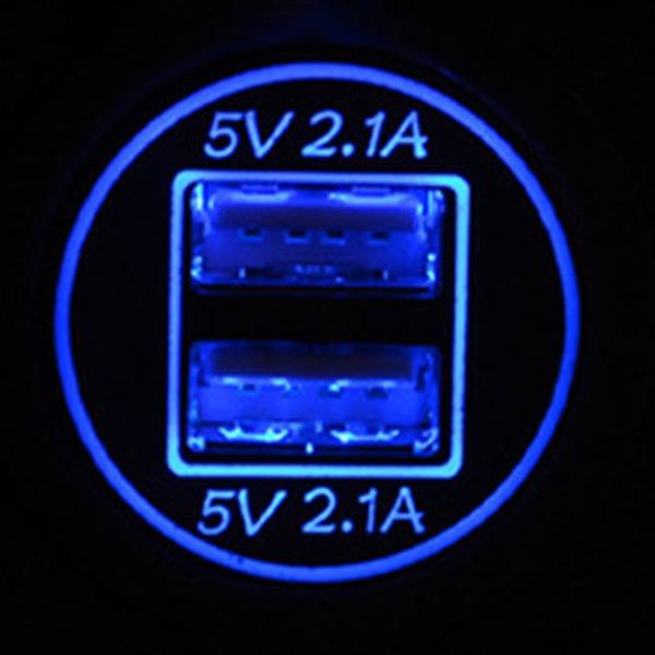 

car rv yacht marine modification 4.2a dual usb double aperture mobile phone charger cigarette lighter with cigarette
