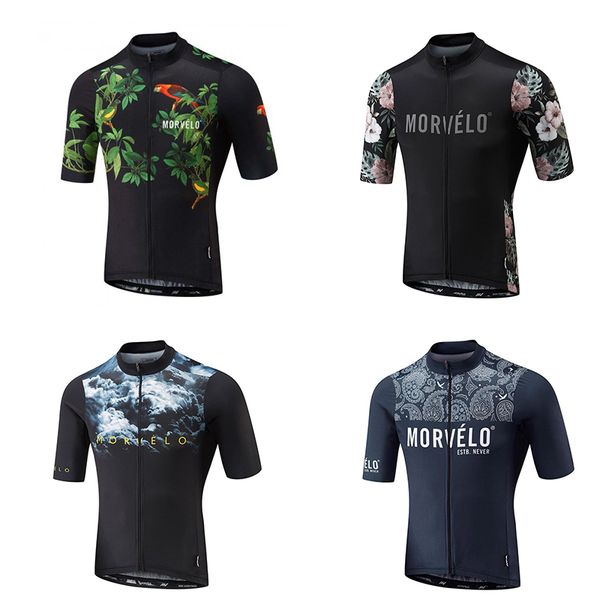 

2020 morvelo real quick dry cycling jersey summer short sleeve mtb bike cycling clothing ropa bicycle clothes, Black;red