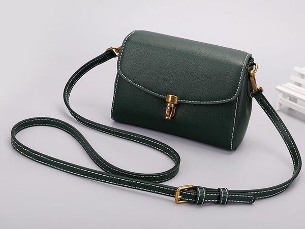 

woman bag 2020 new style cowhide bag is contracted temperament one shoulder cross body bag goes together with small bag