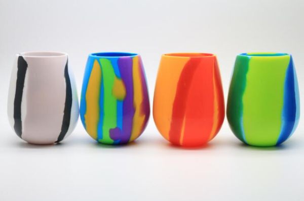 

camouflage silicone red wine glass cups 12oz beer glass collapsible silicone stemless cup drinkware coffee mug 300ml