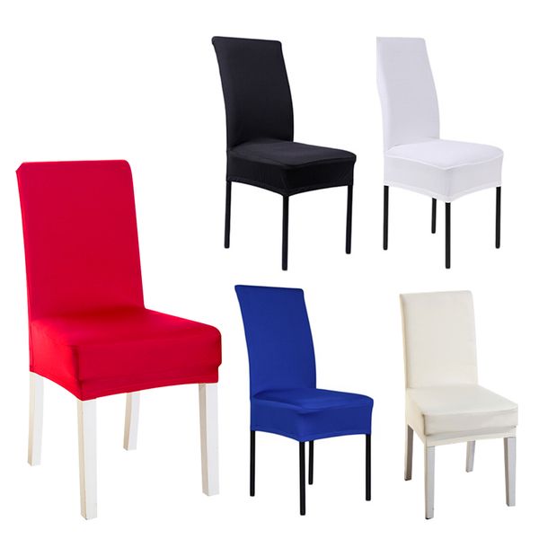 

slipcovers seats covers chair covering l bar party 5 color spandex stretch practical durable dining wedding supplies pillow case