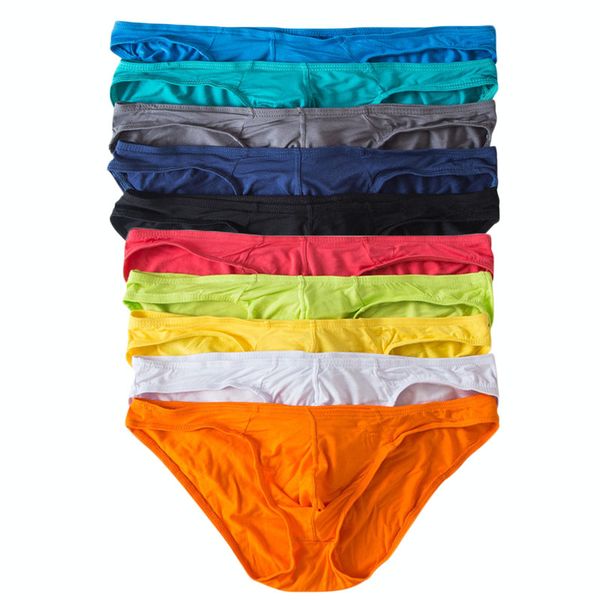 

wholesale mens underwear modal briefs shorts soft bulge pouch underpants slip homme men's bikini briefs 10 colors panties, Black;white