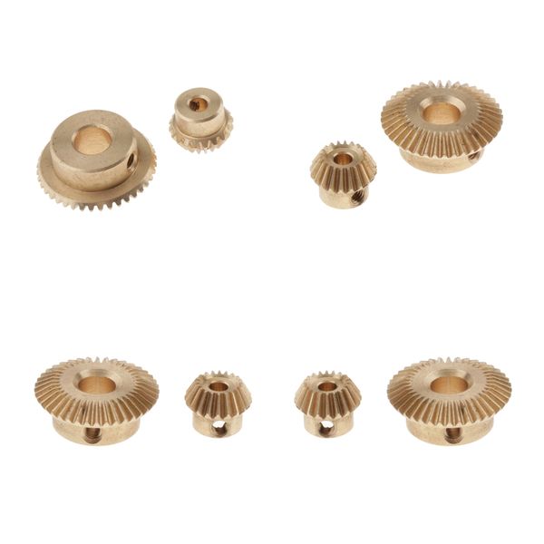 

4 set 0.5 modulus copper brass bevel gear bevel wheel hole dia 6/3mm tools