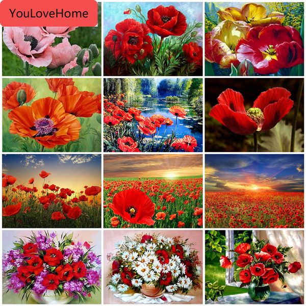 

картина по номерам цветы ручная роспись наборы живопись искусство рассвет на холсте diy украшения дома подарок холст живопись искусство