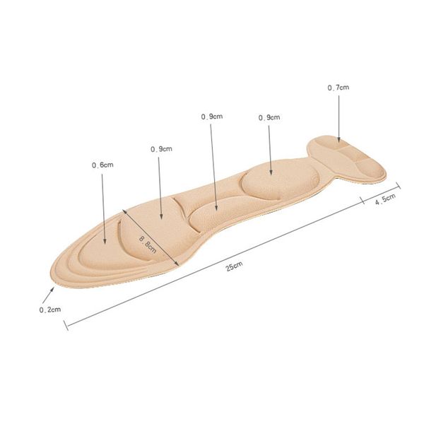 

newly 1 pair insole pad inserts heel post back breathable anti-slip for high heel shoe dod886, Black
