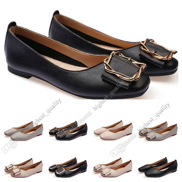 

ladies flat shoe lager size 33-43 womens girl leather nude black grey new arrivel working wedding party dress shoes three