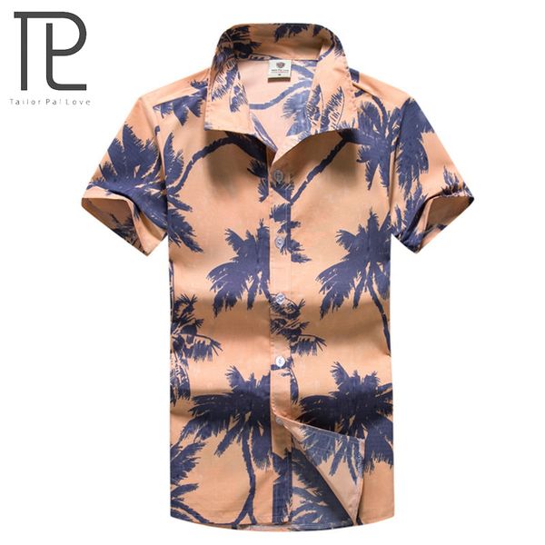 

tailor pal love 2019 mens hawaiian shirts casual short sleeve summer beach men shirt, White;black