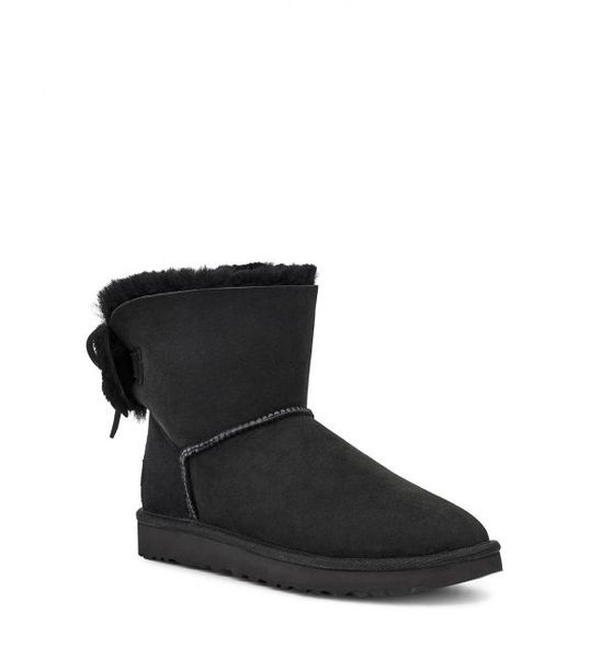 

ankle boots women's bow snow boots unaustralia genuine leather classic double bows mini boots216v, Black