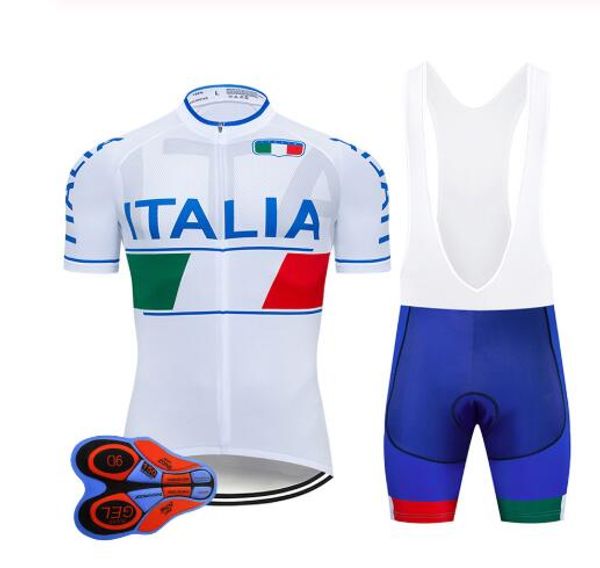 

italia team cycling short sleeves jersey (bib) shorts sets cycling clothing breathable outdoor mountain bike cycling wear quality, Black;blue