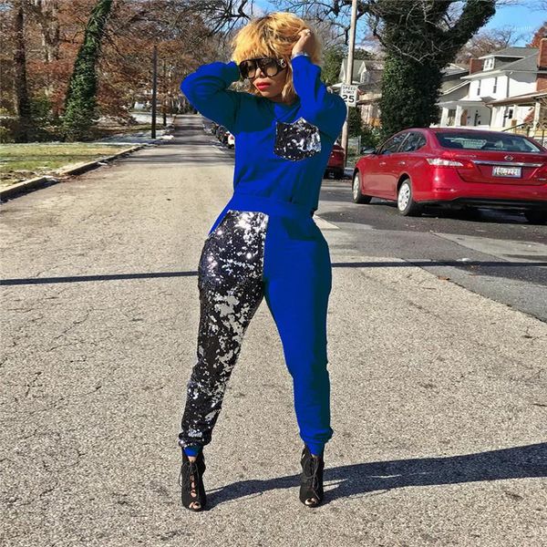 

luxury printed sequins 2pcs sets casual womens suits womens designer tracksuits, White