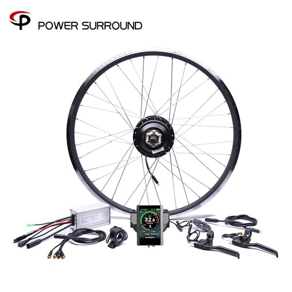 

waterproof color display 48v500w bafang rear cassette electric bike conversion kit brushless hub motors 20'' 26'' 28&#03