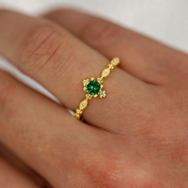 

chic dainty cute women's fashion plated green rings delicate rings wedding jewelry fashion jewelry gift wedding, Slivery;golden