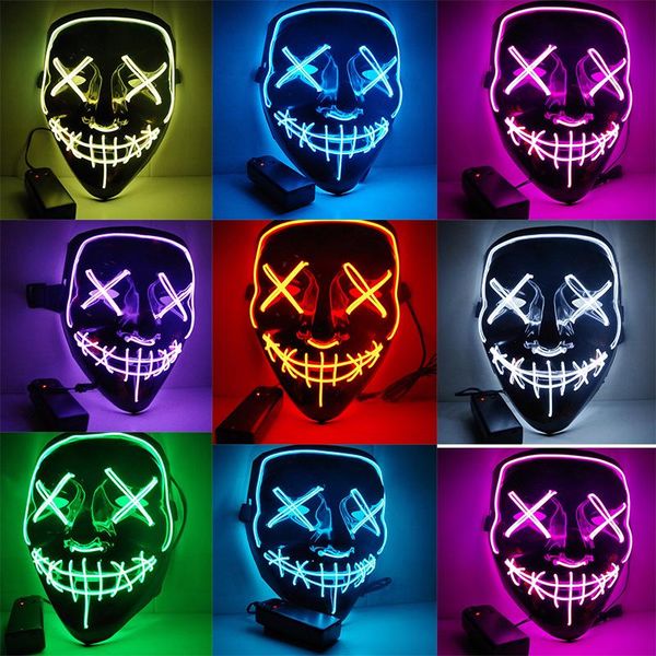 

Halloween led light up ma k many option party co play ma k the purge election year funny glow in dark horror ma k