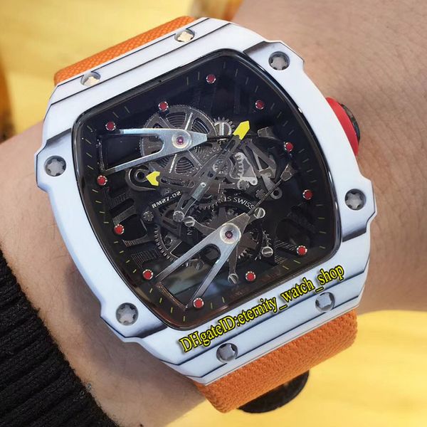 

Ver ion rm27 02 nadal keleton dial carbon fibre ca e japan miyota automatic rm 27 02 men watch orange nylon leather band port watche